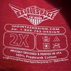 United States Marines T Shirt Mens 2XL Red First To Fight Double Graphic 7.62