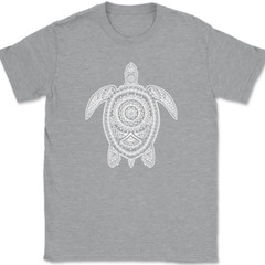 Turtle Mandala T-Shirt Beautiful Pattern Ocean Sea Shell Graphic Gift Tee