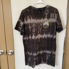 Neff Men’s Medium Brown Tie Dye Lonely At The Top Short Sleeve T-Shirt Tee