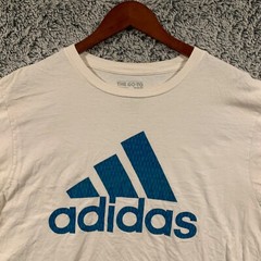 Adidas Go To Tee Graphic Off White Short Sleeve T Shirt Mens Large