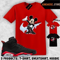 Shirt To Match AJ 6 Infrared Salesman 2026 Sneaker Matching Drip M Mouse T-Shirt