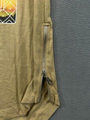 Chill Vibes Faction T Shirt Adult M Med Brown Palm Tree Side Zippers Graphic Men