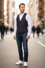 Paul Smith Black Vest Gilet Coin-Lined Casual Formal Japan For 14+