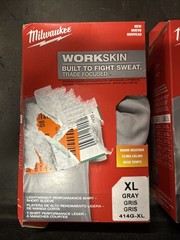 2- Packs Milwaukee Workskin 414G-XL Lightweight Performance Tee Shirt Gray