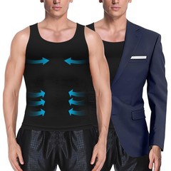 1/2/3 Pack Men’s Shaper Slimming Tank Top Athletic Compression Shirt with Sle…