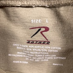 Rothco Military Shirt Mens Large Beige Camo Long Sleeve Desert Camo