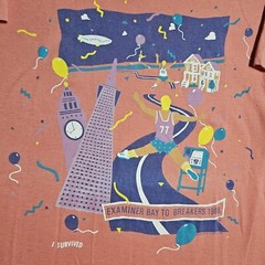 Vtg 80s Bay To Breakers T-shirts Mens M/S SF Marathon 85 86 88 90 Vaporwave SS