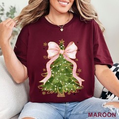 Christmas Tree Bow Shirt, Christmas Shirt for Women, Christmas Tree Shirt 203707