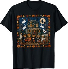 90s Bears Halloween Trick Or Treat Fall Season Boys Girls T-Shirt