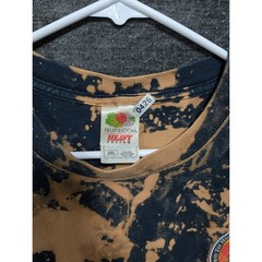 Fruit of the Loom Bleach Wash Live to Ride Motorcycle Graphic Tee Mens 2XL Black