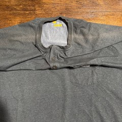 Carhartt Shirt Men’s 3XL Gray Henley Pocket Original Fit Workwear *Fade spots