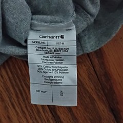 Carhartt Men’s XL T-Shirt Gray Short Sleeve Crew Neck Loose Fit Pocket K87-M