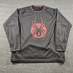 Vintage Spyder Jersey Logo Mens Black Size XL 90s Y2K Hockey Jersey