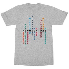 Formula One Inspired – Racing Teams Crossword F1 Unisex T-Shirt