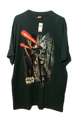 Vintage 1999 NWT! Star Wars Episode I Battle Droid STAP T-Shirt-Sz XL Dark Green