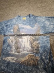 Vintage The Mountain Bald Eagle Waterfall Tie-Dye T-Shirt – Size XL – USA Made