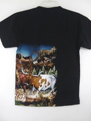 Cattle Drive Cowboys by The Roxx Men’s Adult Small Black Short Sleeve NWOT