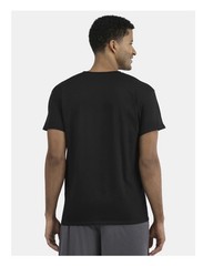 ATHLETIC WORKS Men’s L (42-44) Cotton Tee Short Sleeve Loose Fit • Rich Black