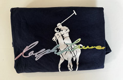 Polo Ralph Lauren Men’s Navy Big Pony Player Signature Logo Graphic Sz Large