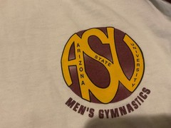 VTG SPORT TEK BASEBALL RAGLAN ASU GYMNASTICS GRAPHIC ( MENS M ) DISTRESSED