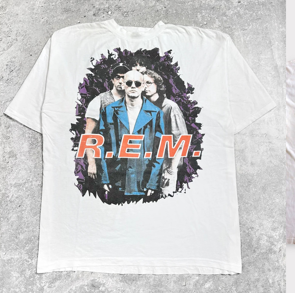 R.E.M. Band White 1995 collection Unisex Shirt All Size R405