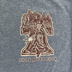 Paul Carpenter Art Philadelphia T-Shirt Mens XL Heather Blue Graphic Tri Blend