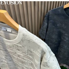 Men Distressed Tie-Dye Short Sleeve T-Shirt Textured Casual Summer Crewneck Tee