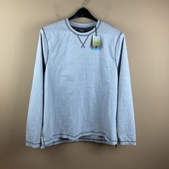 New Ocean Coast men’s XL gray cotton LS Henley pull over shirt