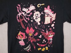 Hazbin Hotel Gildan Men’s Small Black Graphic Cartoon Cotton T-Shirt