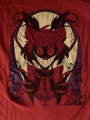 OFFICIAL Demon Alastor Large Shirt Hazbin Hotel Vivziepop Shark Robot