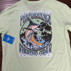 NWT Columbia PFG Marlin Short Sleeve T-Shirt Green Men’s Size XL. A1