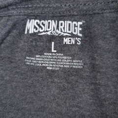Mission Ridge Gray Skeleton Men’s Short Sleeve T-Shirt Size Large