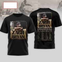 Zach Bryan With Heaven On Tour 2026 Living In The Dream 3D S-6XL Shirt SE2058