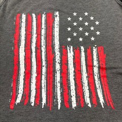Coofandy Mens XL Gray Tank Top Sleeveless American Flag Patriotic Graphic Shirt