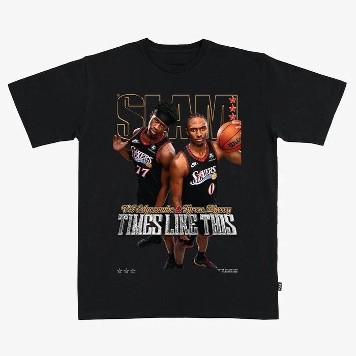 SLAM 260 VJ Edgecombe Tyrese Maxey Times Like This 2026 Gold Cover T-Shirt
