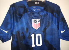 😃SEE PICS Nike Dri-Fit Christian Pulisic US World Cup Soccer Mens T-Shirt Small