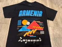 Ara The Rat Armenia T-Shirt Mens S Black Retro 80s Geometric Vaporwave Graphic