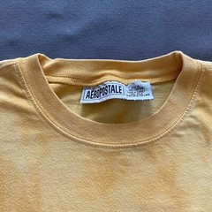 VTG 2000s Aeropostale Blank T Shirt Mens XL Yellow Acid Wash Short Sleeve Y2k