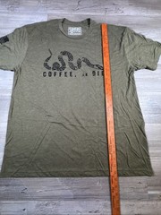 Black Rifle Coffee Or Die T Shirt Military Green Mens Size XXL New America