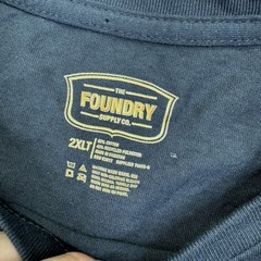 NEW Foundry Graphic T Shirt Mens Big Size 2XLT Short Sleeve Black
