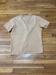 Alesbury Men’s Dyed Washed Grunge Henley Short Sleeves T Shirt Large Orange