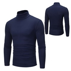 Men Top Stand Collar Pullover Sport Tops Long Sleeve Shirt Fitness Blouse Warm