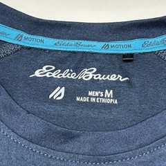 Eddie Bauer Shirt Men’s M Navy Blue Short Sleeve Casual Outdoors FreeDry