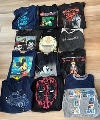 Lot Of 12 Amine Video Game Disney T Shirts Multi Size And Color Mickey Star Wars