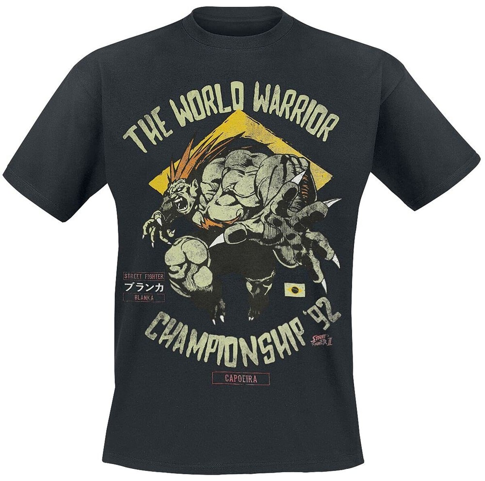Street Fighter Mens T-Shirt – Capcom World Warrior Championship ’92 – Blanka