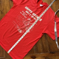 Vintage Stedman Happy Hooker Bait & Tackle Shirt Mens Large Red Fishing 80s