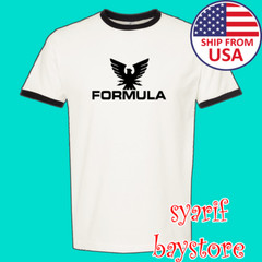 Formula Boats Speed Racing Men’s Ringer Black Size S to 3XL