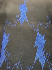 Vintage Pop Icon S/S Shirt Black Foil w/ Blue Lightning Panels 90’s USA Large