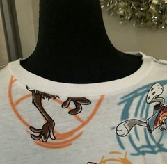 Space Jam A New Legacy Looney Tunes Graphic Print White Crew Neck T-Shirt L