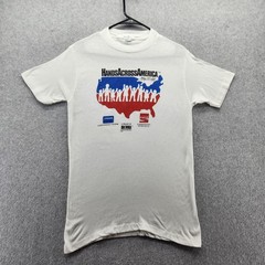 Vintage Hands Across America Shirt Mens Large 1986 Charity Africa USA 80s Tee